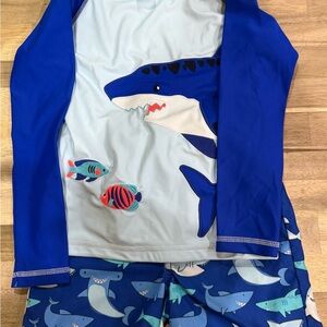 Gymboree Blue Shark Rashguard Set